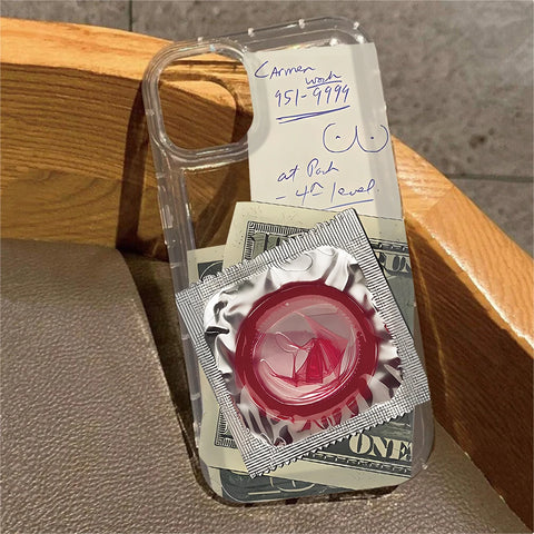 Funny Sexy Parody Toys Phone Case for iPhone 16 15 14 13 12 11 Pro Max 7 8 Plus X XR XSMax Airbag Anti Fall Clear Back Cover