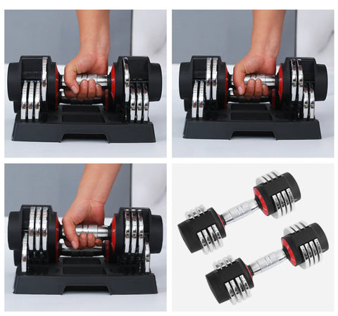 Adjustable dumbbell 15kg, quick adjustment for students, men and women, fitness home exercise equipment, adjustable dumbbell