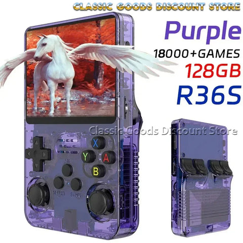 NEW R36PRO Retro Handheld Video Game Console Linux System 3.5 Inch IPS Screen Portable Pocket Video 64GB/256GB Player Games Gift