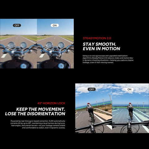 SJCAM SJ30 8K 20fps Action Camera Dual Lenses HD Night Video Flip Touchscreen 6-Axis Stabilization Sport Camera All-Day Power