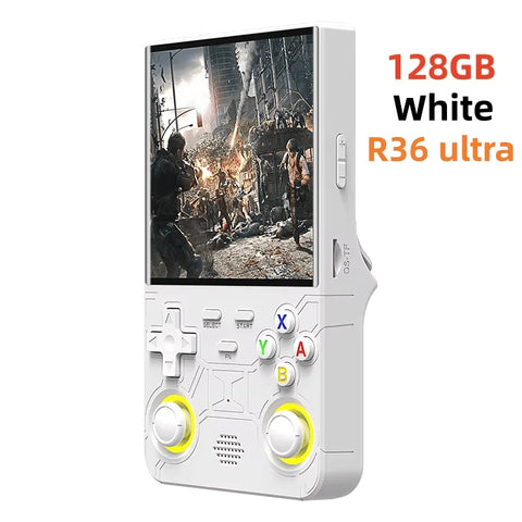 R36S R36 Ultra Handheld Retro Video Game Console IPS Screen 128GB Games Portable Pocket Player Linux System R36Ultra R36 PRO