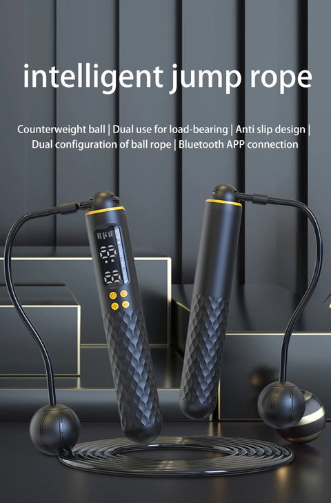 Jump Rope With Counter Adjustable Skipping Calorie Smart For Fitness Exercise And Weight Lose Counting Steel Traini Home Sport