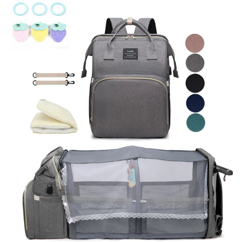 Mommy Bag Lightweight Portable Folding Crib Bed Large-capacity Travel Maternity Bags Baby Backpack Female Mommy Outting Bag