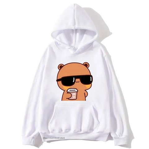 Couple Hoodies Bubu Dudu hoodie Sweatshirt Cartoon Kawaii Print Pullover Harajuku Men Women Sudaderas warm fleece hooded