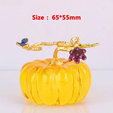Crystal Fruit Decor - Peach, Grape, Apple, And Persimmon Ornaments For Bedroom, Living Room, And Office Gift