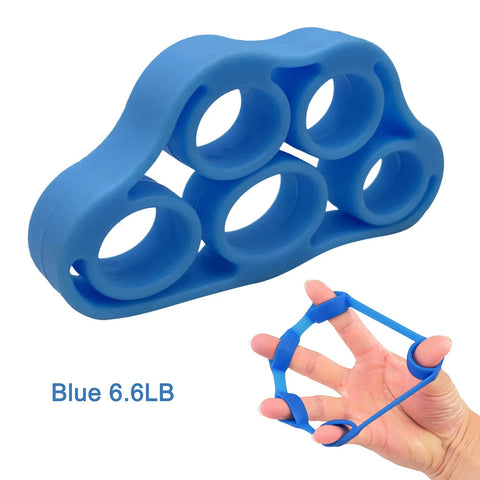 5-1PCS Silicone Finger Gripper Strengthener Trainer 6-80LB Elastic Hand Grip Finger Exerciser For Guitar/Patient Hand Trainer