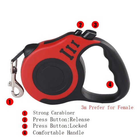 3m 5m Retractable Pet Dog Leash for Small Dogs Cats Roulette Long Strong Automatic Nylon Cat Leash Rope Puppy Extendable Strap