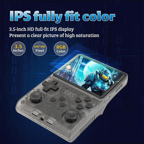 Retro Handheld Game Console R40S Pro Linux System 3.5 Inch IPS Screen Mini Portable Pocket Video Game Consola 256G Games Kid