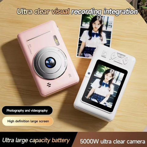 8-128GB D6 Digital Camera 4K HD Camera Recorder Music Player Touch Control Screen Vlogging Camera Night Vision 64MP Camcorder