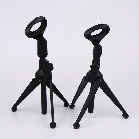New 1Pcs Mini Portable Table Stand Universal Microphone Stand Desktop Tripod Adjustable Mic Clip Holder Lightweight Bracket