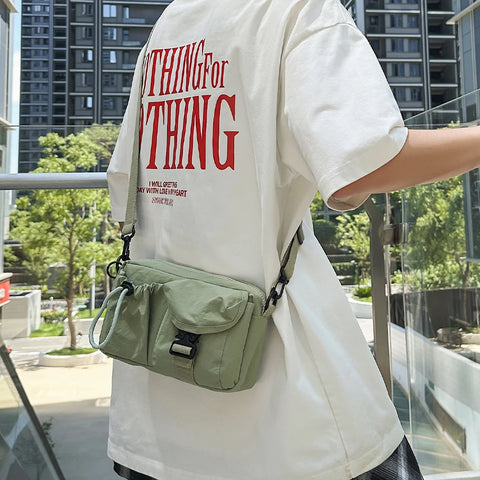 Trendy Sports Crossbody Bag, Workwear Style Design, Single Shoulder Bag, Multifunctional and Lightweight Portable Chest Bag