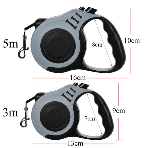3m 5m Retractable Pet Dog Leash for Small Dogs Cats Roulette Long Strong Automatic Nylon Cat Leash Rope Puppy Extendable Strap