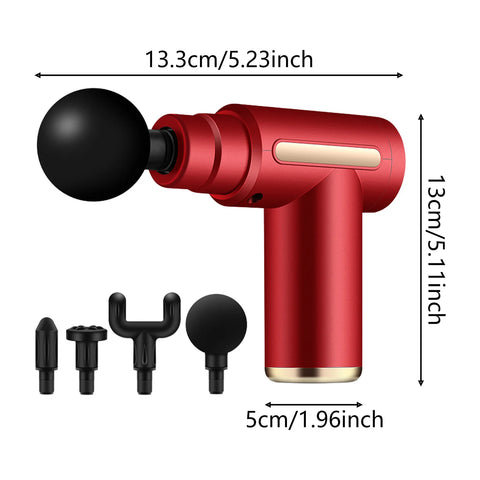 Mini Fascia Massage Gun Muscle Massage Gun with 4 Attachments for Muscle Recovery & Pain Relief