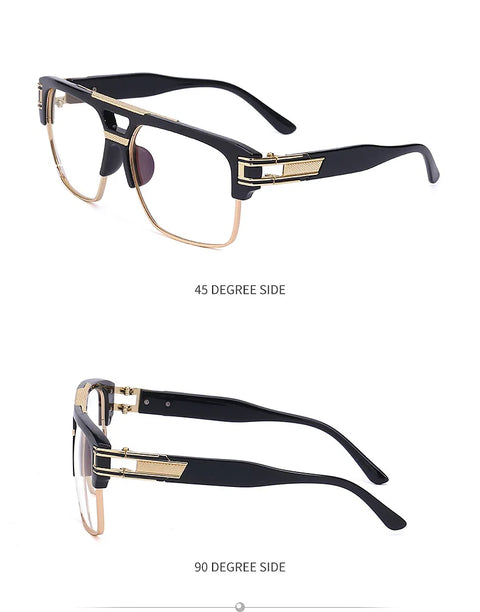 Luxury Stylish Brand Men Sunglasses Hot Designer Square Metal Sun Glasses Classic Fashion Driving Alpha Shades UV400