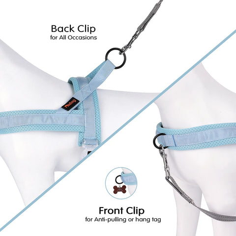 Soft No Pull Dog Harness Nylon Pitbull Dog Puppy Harnesses Padded Pet Vest Adjustable for Small Medium Large Dog Chihuahua Pug