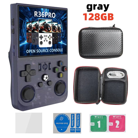 R36S R36 Ultra Handheld Retro Video Game Console IPS Screen 128GB Games Portable Pocket Player Linux System R36Ultra R36 PRO