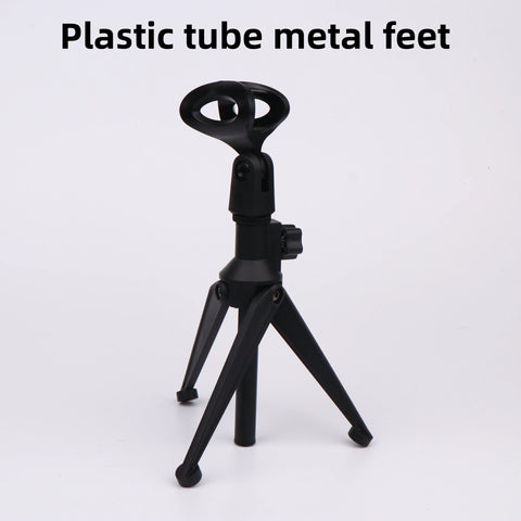 New 1Pcs Mini Portable Table Stand Universal Microphone Stand Desktop Tripod Adjustable Mic Clip Holder Lightweight Bracket