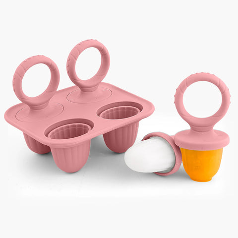 Baby Silicone Mold Set,Teething Teether,Perfect for Freezing Breast Milk, Formula & Smoothies - Essential Baby Feeding Accessory