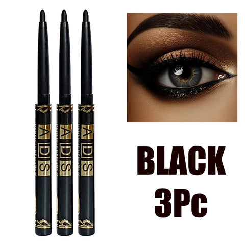2Pcs Waterproof Black Brown Eyeliner Pencils-Smudge-Proof, Long-Lasting &Beginner-Friendly Smooth High Pigmented Punk Eye Makeup