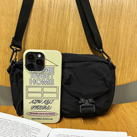Trendy Sports Crossbody Bag, Workwear Style Design, Single Shoulder Bag, Multifunctional and Lightweight Portable Chest Bag