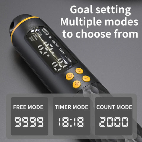Jump Rope With Counter Adjustable Skipping Calorie Smart For Fitness Exercise And Weight Lose Counting Steel Traini Home Sport