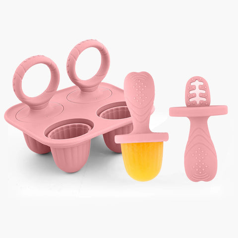 Baby Silicone Mold Set,Teething Teether,Perfect for Freezing Breast Milk, Formula & Smoothies - Essential Baby Feeding Accessory