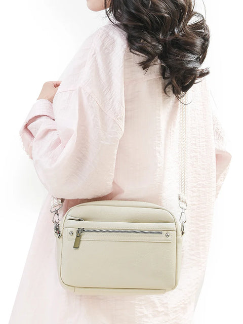Trendy And Fashionable Women's Crossbody Bag, Single-Shoulder Bag, Simple Solid-Color Commuting Small Square Bag