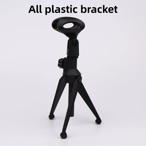 New 1Pcs Mini Portable Table Stand Universal Microphone Stand Desktop Tripod Adjustable Mic Clip Holder Lightweight Bracket