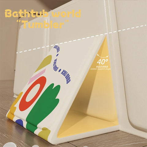 1 PC Of Foldable Children's Bathtub With Non-Slip Base, Easy To Store, Suitable For Small Spaces, White, Indoor And Outdoor U