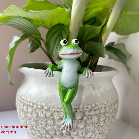 1pc gardening courtyard bonsai ornaments decorative crafts cute cartoon frog hanging pot resin decorations