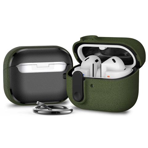 New for Samsung Galaxy Buds 3/3Pro Case with Secure Lock Shockproof for Samsung Galaxy Buds 3 Cute Protective Cover(Sand Stone)