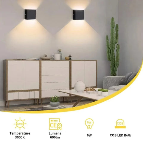 6W/12W LED wall lamp aluminum alloy wall light indoor lighting hard wired wall lamps suitable for bedrooms and living rooms