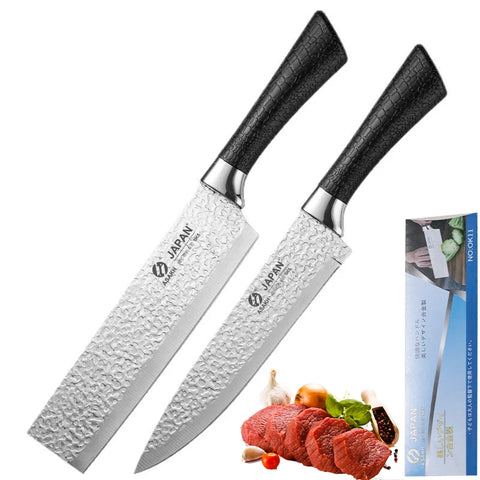Stainless steel chef's knife, sharp kitchen cutting knife, fruit and vegetable peeler high-hardness meat and fruit cutting knife