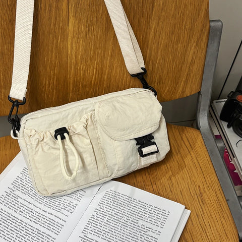 Trendy Sports Crossbody Bag, Workwear Style Design, Single Shoulder Bag, Multifunctional and Lightweight Portable Chest Bag