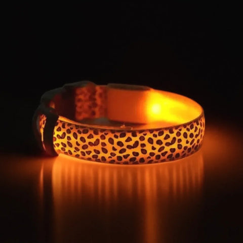 Adjustable Luminous LED Dog Collar Bright Nylon Collar Night Safety Pet Accessory for Dogs