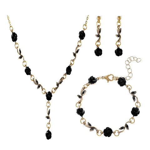 4pcs Women's Jewelry Set, Luxury Ladies Fashion Casual Bracelets, Necklace, Earrings, Jewelry Set, Suitable for Daily Wear, Gift
