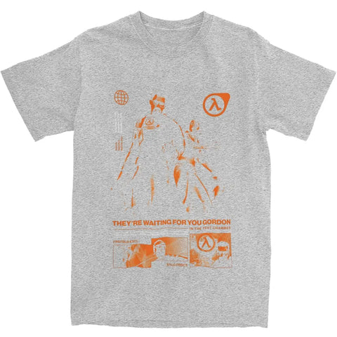 Oversized T-Shirt Videogames HALFS LIFES V4 Cotton T-Shirts Trending Tee Shirt for Men Summer Y2K Retro Loose Short Sleeve Tops
