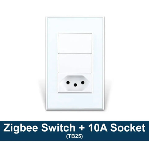 Zemismart Zigbee Brazil Socket Work with Tuya Smart  Life 10A 20A Brazil Outlets Alexa Google Home Control