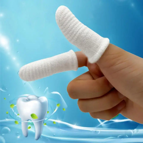 12/2pc Pet Two-finger Brushing Finger Cots Remove Tartar Cochlear Clean for Cat Dog Toothbrush Oral Care Finger Cover Pet Care