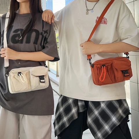Trendy Sports Crossbody Bag, Workwear Style Design, Single Shoulder Bag, Multifunctional and Lightweight Portable Chest Bag
