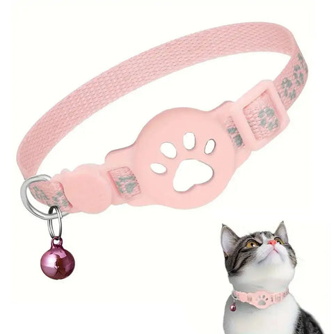 Cat Locator Collar Lightweight Adjustable Real Time GPS Tracking Outside Reflective Strips For Night Safety Enhance Pet Safety