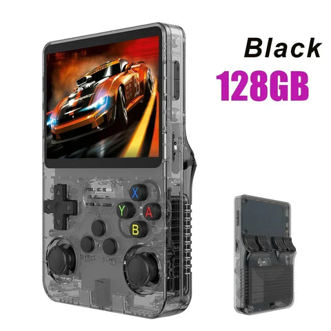 New R36S Retro Handheld Video Game Console System 3.5-inch IPS Screen Portable Pocket Video Player 128GB 20000+ Games Boy Gifts