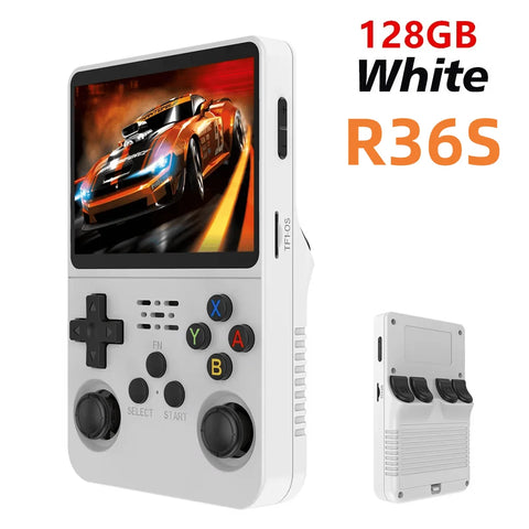 R36S R36 Ultra Handheld Retro Video Game Console IPS Screen 128GB Games Portable Pocket Player Linux System R36Ultra R36 PRO