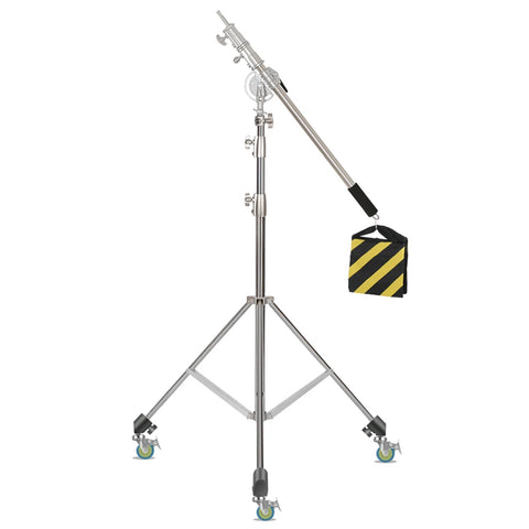 2/2.9M Tripod Super Stable Big Tripod Foldable Light Stand Lifting Frame Wheels Photography Softbox Photo Studio Stainless Steel