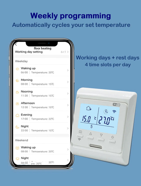 Smart Thermostat Tuya WiFi Home Electric Floor Heating Temperature Controller Water Gas Boiler Remote Voive Alexa Google Yandex