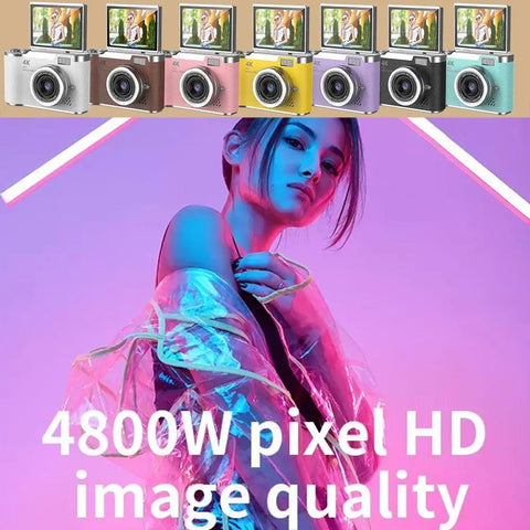 Digital Camera Children Cameras with 2.4 Inch Screen Flash Lamp Video Recorder 8x Zoom Compact Cam Student Small Camcorder