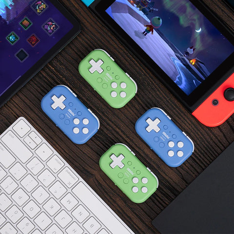 8Bitdo Micro Bluetooth Gamepad Pocket-sized Mini Controller for Switch1/2, Android,iOS,and Raspberry Pi, Supports Keyboard Mode