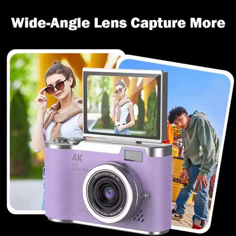 Digital Camera Children Cameras with 2.4 Inch Screen Flash Lamp Video Recorder 8x Zoom Compact Cam Student Small Camcorder