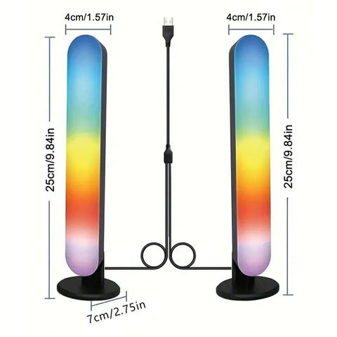 Smart Led Strip Lights With Remote Control With-remote Rgb Light Bar Lamp Sync With-music Atmosphere Decoration Desktop For-room