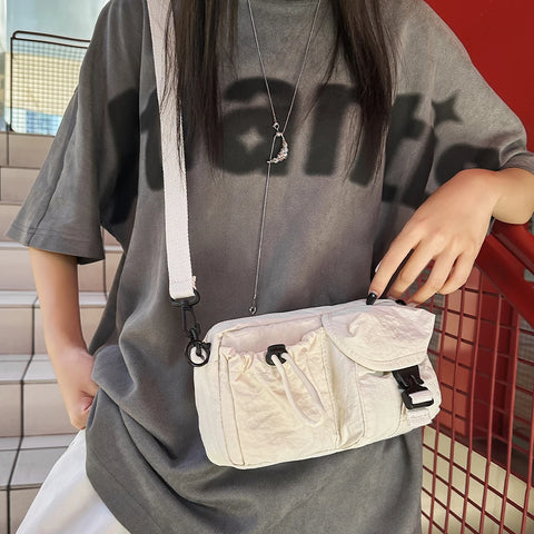 Trendy Sports Crossbody Bag, Workwear Style Design, Single Shoulder Bag, Multifunctional and Lightweight Portable Chest Bag